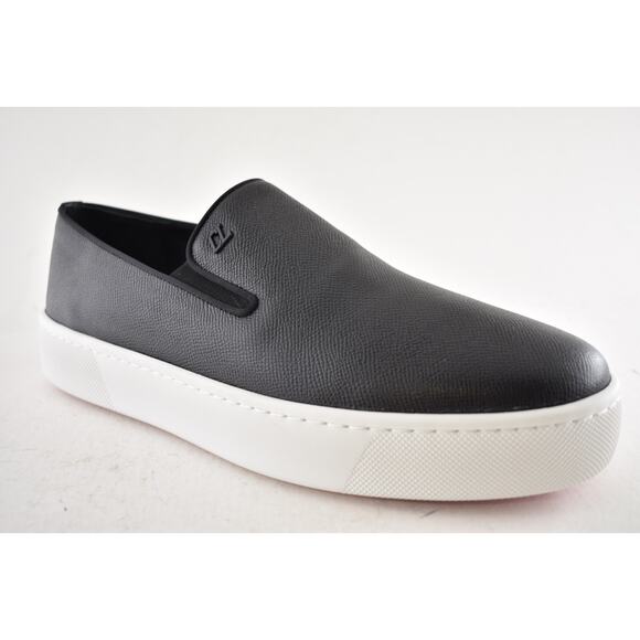 Christian Louboutin Men Boatissimo Flat Black Leather Slip On Sneakers 44.5 11.5 - Picture 6 of 16
